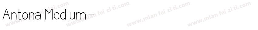 Antona Medium字体转换
